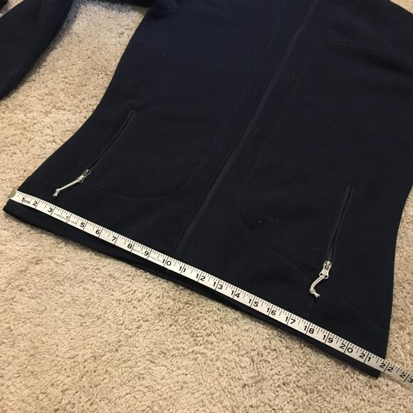 Seaside 2 Sweater Fleece Jacket Dark Navy Blue Zip Up High Collar - Picture 14 of 16